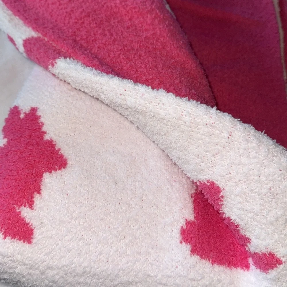 NEW The Farmhouse by Rachel Ashwell Hot Pink Easter Bunny Blanket